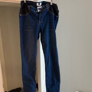 Preggo Leggings straight leg dark denim jeans
